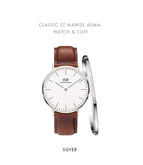 daniel wellington watch and bangle set