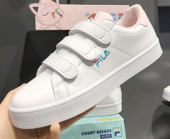 FILA Pocket Monster Jointly Pikachu Velcro White Flat Shoes Size EU36-39
