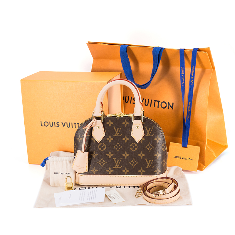 Louis Vuitton LV Bag M53152 Alma BB Brown Monogram & LV Charm