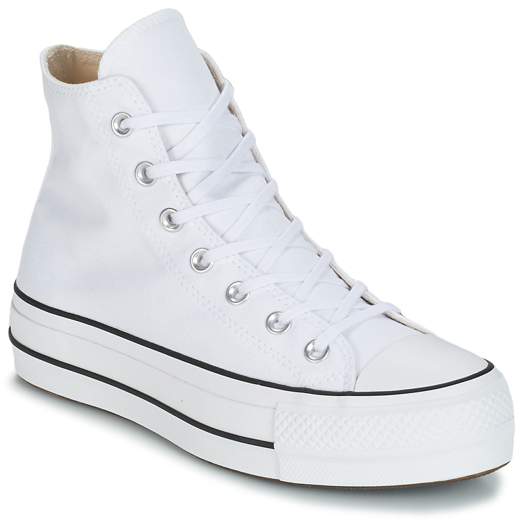 White Converse high-top Canvas Shoes Platform 560846C Size ...