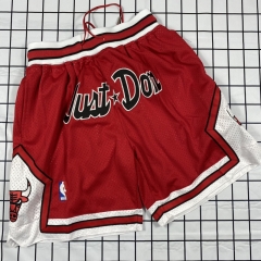 Bull JUST DON red basketball SHORTS S～XXL