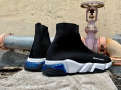 Supreme x Balenciaga Black blue Knitted Socks Sneakers Size EU35-45