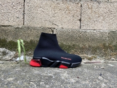 Supreme x Balenciaga Black red Knitted Socks Sneakers Size EU35-45