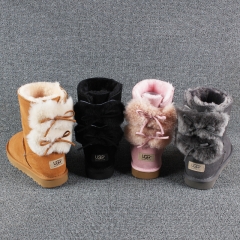 snow boots 3280  Wool bow 4 COLOR size EU35-45