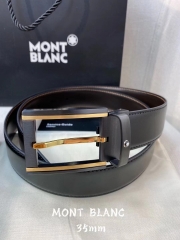 MONT BLANC width 35mm natural leather belt
