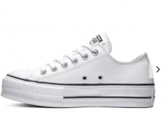White Converse Low matrial leather Shoes  Size EU35-44